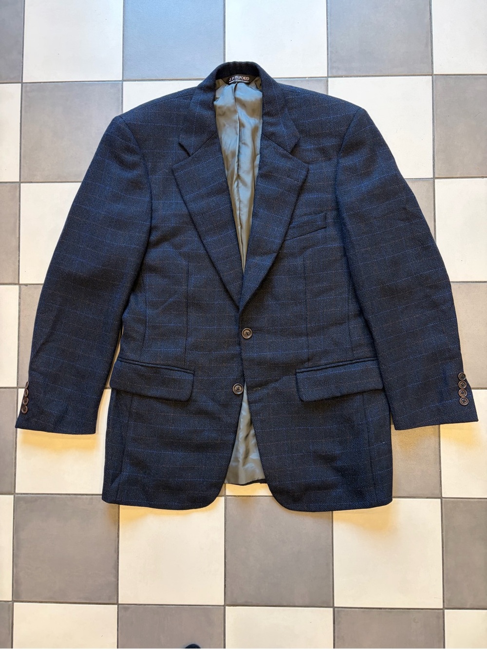 J.P. Tilford Samuelsohn Harry Rosen Windowpane Wool Sport Coat